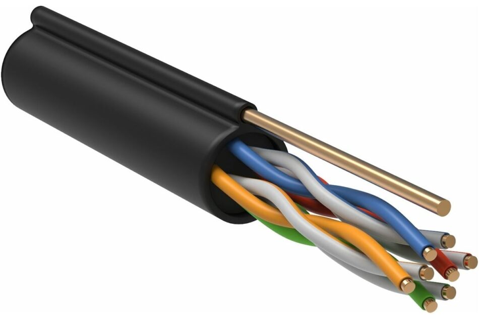 ITK Витая пара U/UTP кат.5E 4х2х24AWG LDPE трос 1,2мм (305м)
