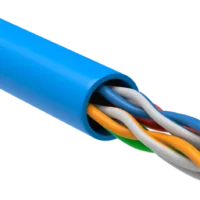ITK Кабель связи витая пара U/UTP, кат.5E 4х2х24AWG solid, PVC, 305м, синий