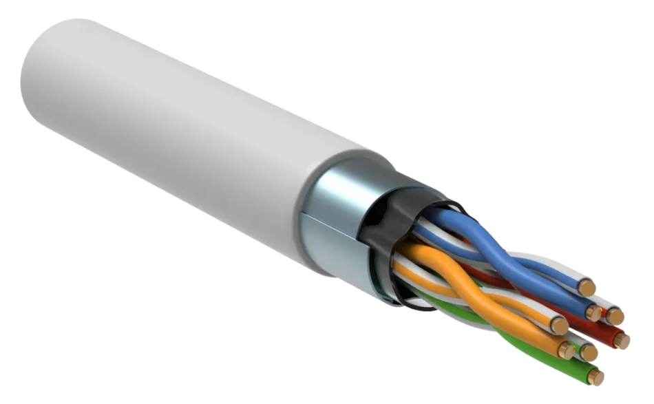 Кабель витая пара F/UTP кат. 5E 24AWG 4 пары LSZH INDOOR 1м белый GENERICA